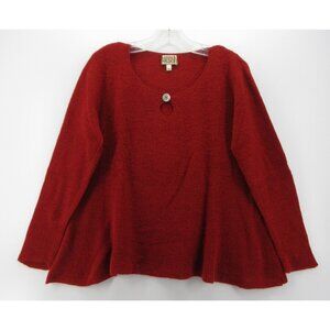 Beyond Threads Sweater Medium Baby Alpaca Wool Cut Out Artsy Pullover